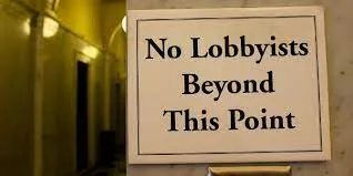 No lobbyists beyond this point