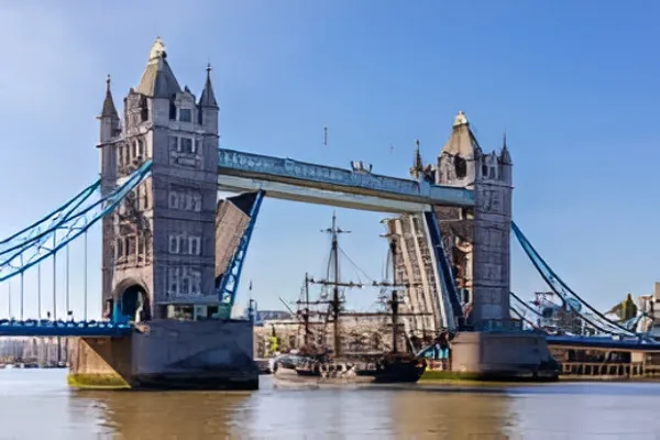 Tower bridge located in London