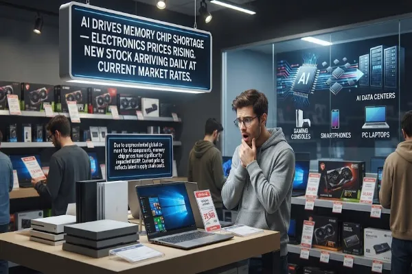 AI Is Driving a New Memory Chip Shortage — and Electronics Prices Could Rise
